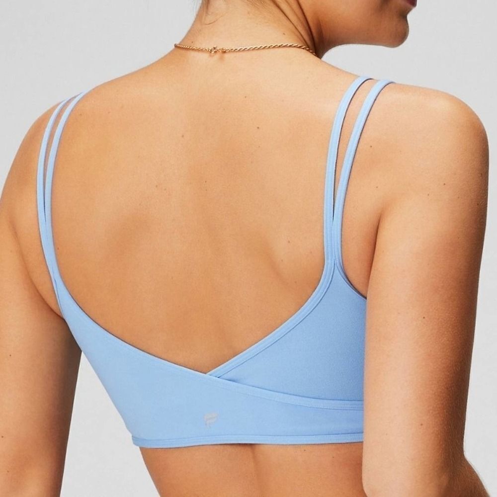 Fabletics Womens Bluebell Blue Low Impact Cross-Back Bra NWT Size Small - Picture 2 of 7